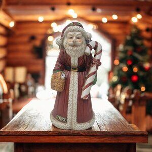 Musical Santa Clause Music Box Father Vintage Christmas Decorations